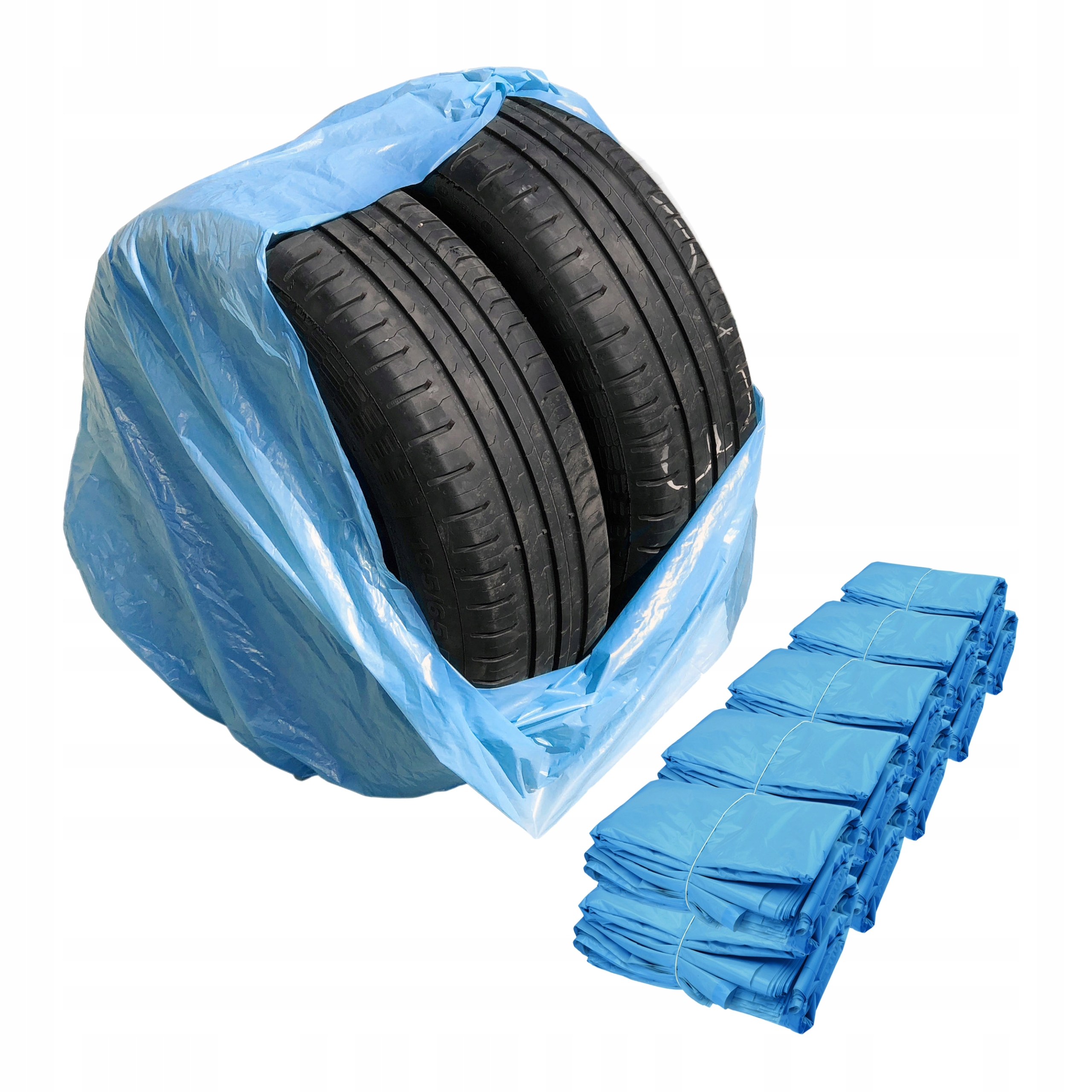 Modré Velké sáčky na pneumatiky, kola 100 x 100 cm Ldpe 30µm 160L Stix 200ks
