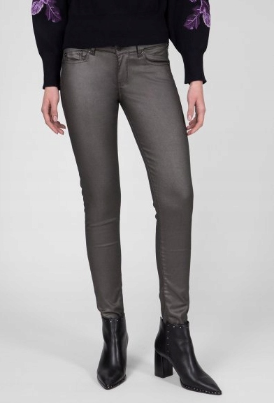 PEPE JEANS SPODNIE RURKI ZAMEK FIOLETOWE 24 PCQ