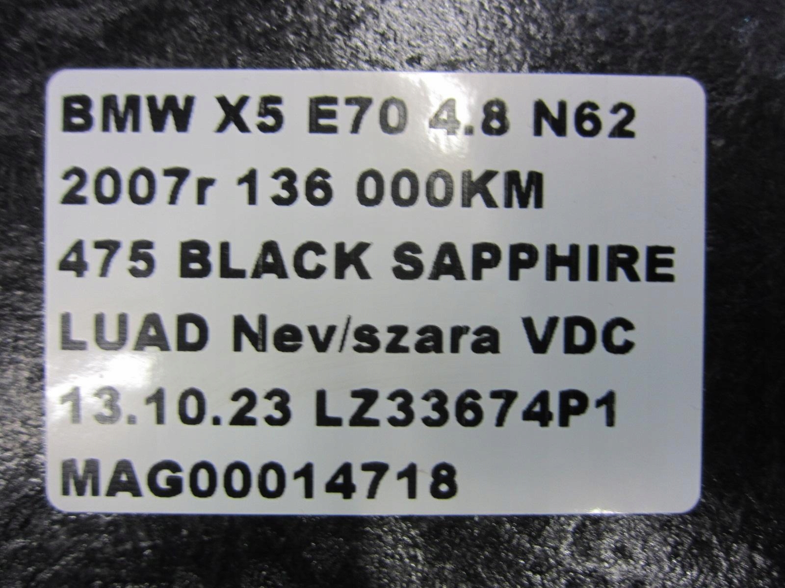 BMW X5 E70 4.8 N62 floor boot grey mats carpet plato