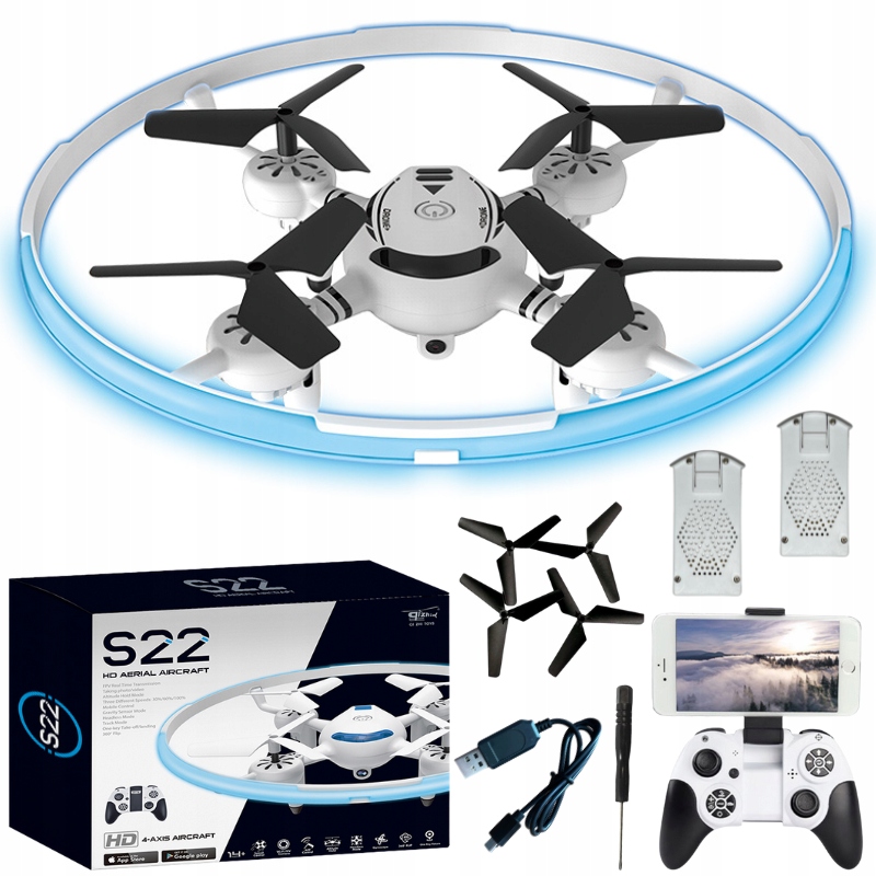 

Zestaw Dron S22 Kamera Zdalnie Sterowany Świecący