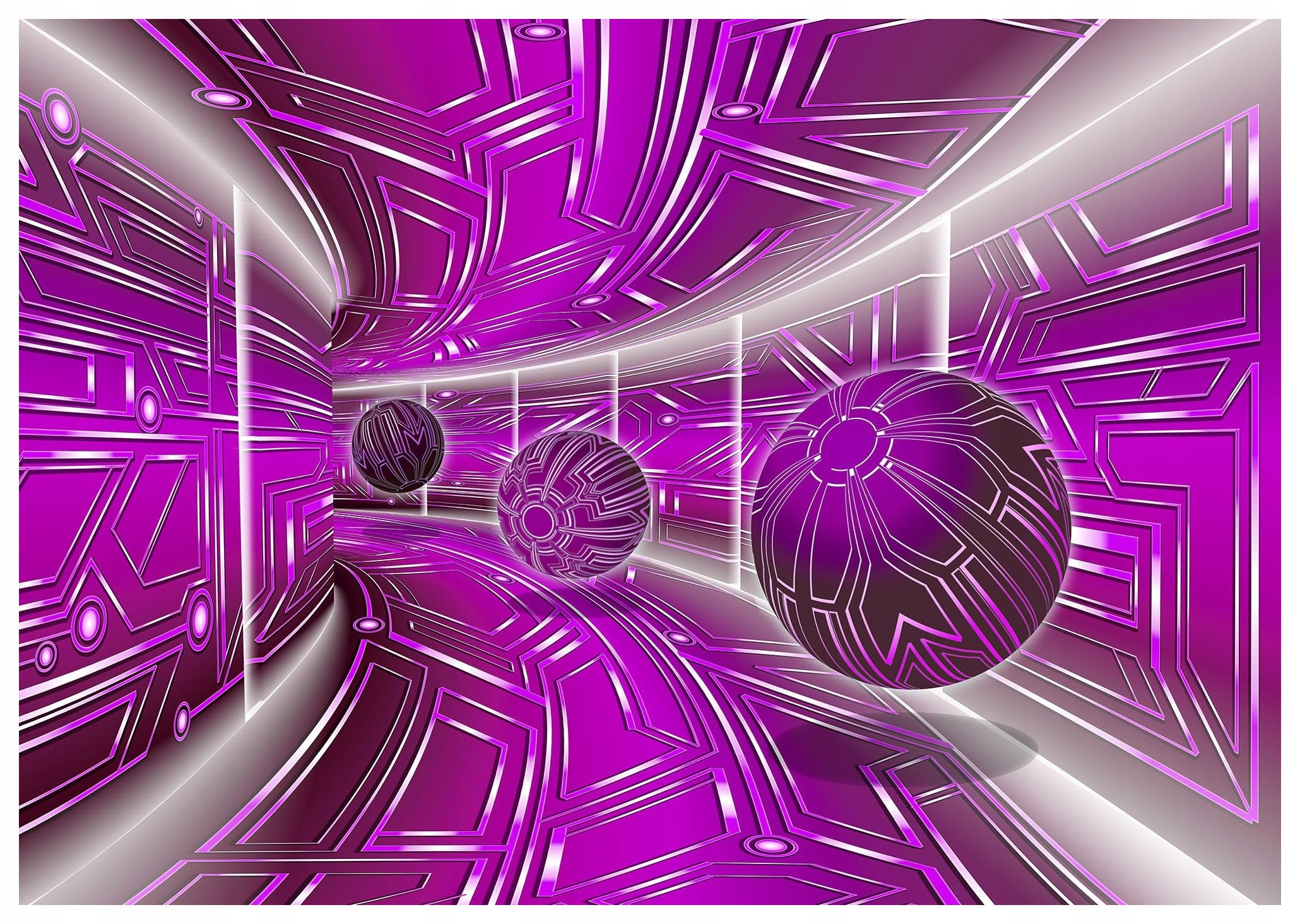 Fototapeta Tunel Fialová Abstrakce Vinylová geometrie 254x184 lepidlo