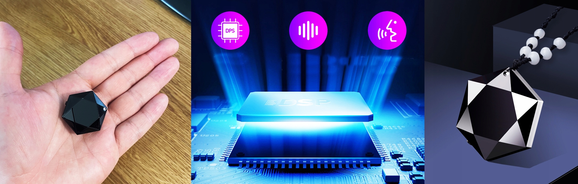 Mini Dyktafon Szpiegowski Mały 16GB Detekcja Wisiorek Brelok Zawieszka HQ Mikrofon monofoniczny