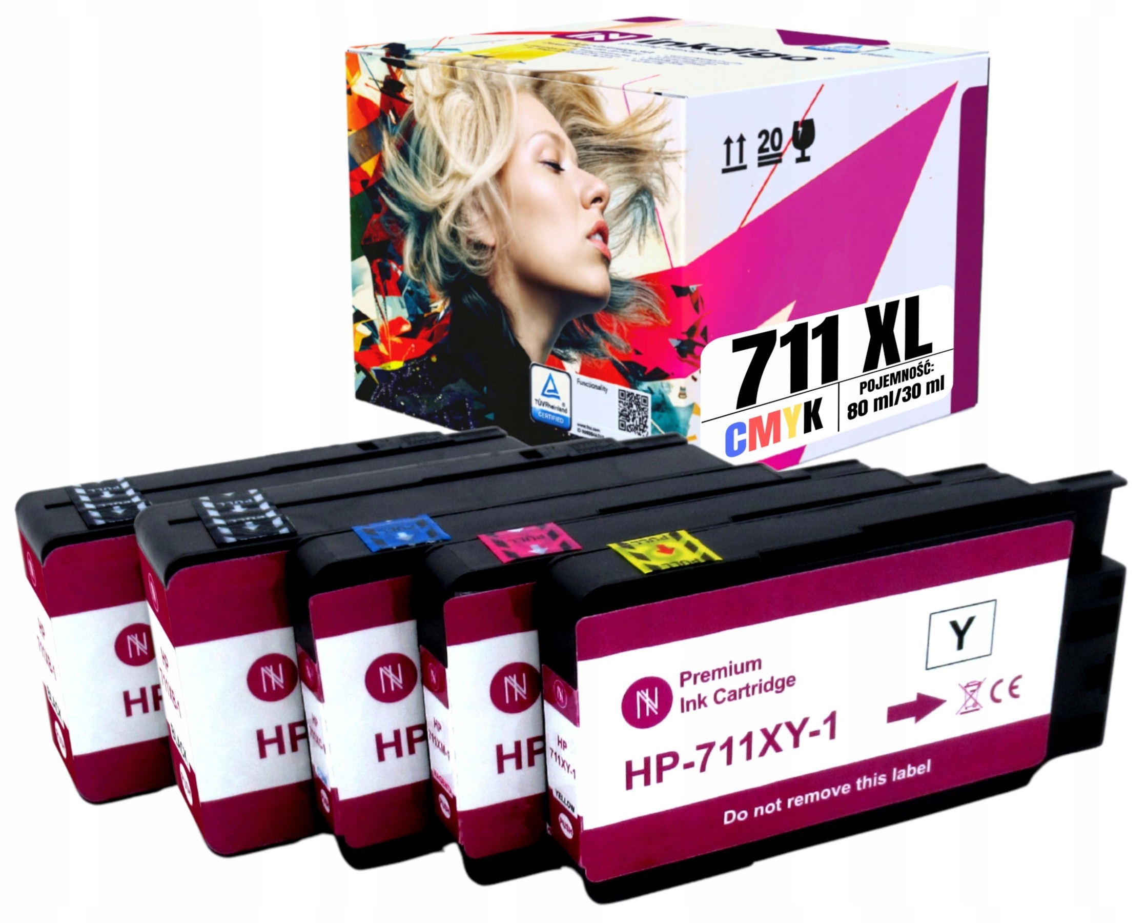 5 x Inkoust Inkdigo pro Hp Designjet T120 T520 CZ133A