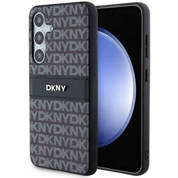 Pouzdro Dkny Leather Mono Stripe & Metal Logo na Samsung Galaxy S24 černé