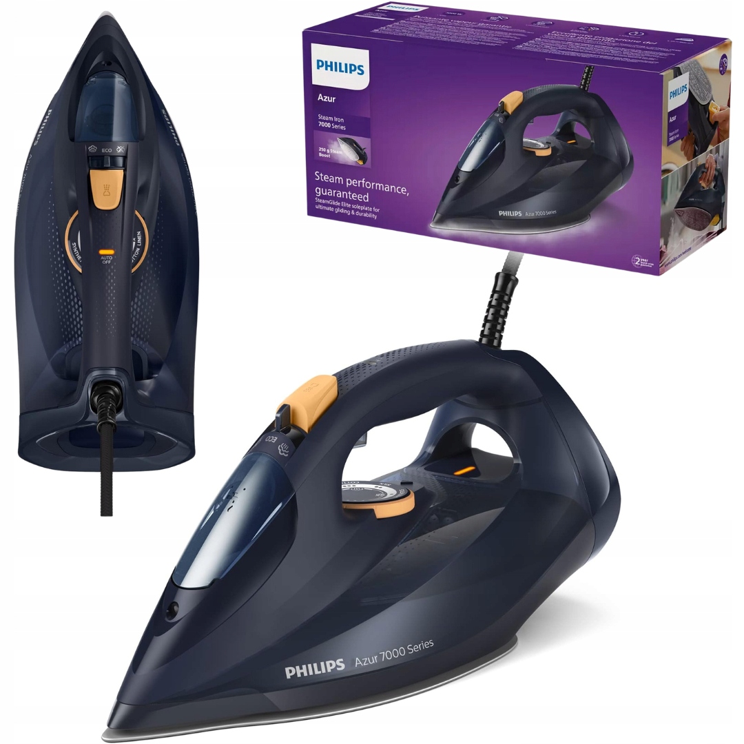 Žehlička 3000 W Philips Azur Series 7000 granátově žlutá DST7060/20