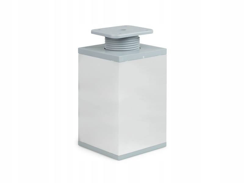 4 x nábytková noha z hliníku Kwadratowa, komplet pro nábytek 6x6/ H-10 cm, chrom