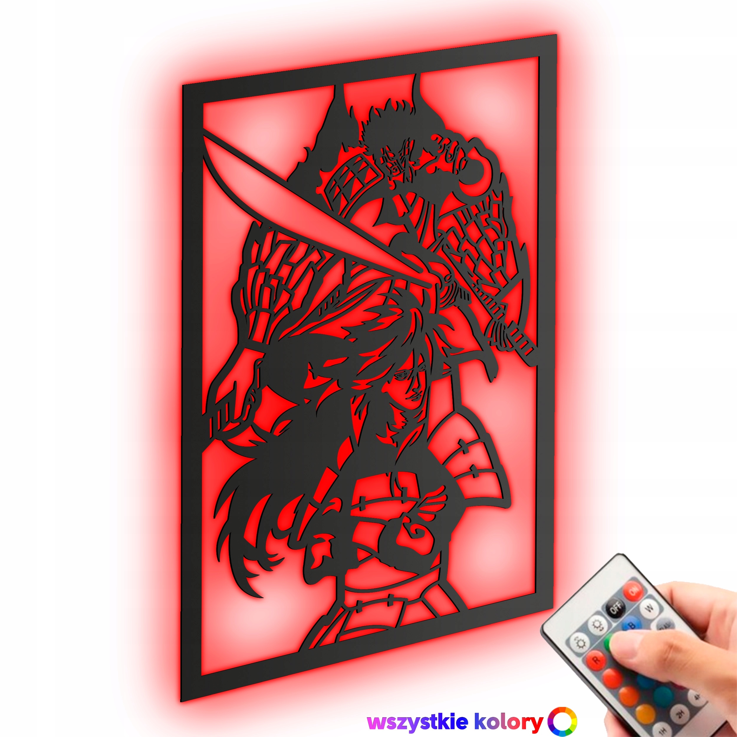 Dřevěný 3D obraz Anime Naruto Madara Uchiha Nástěnná Noční Lampa Led