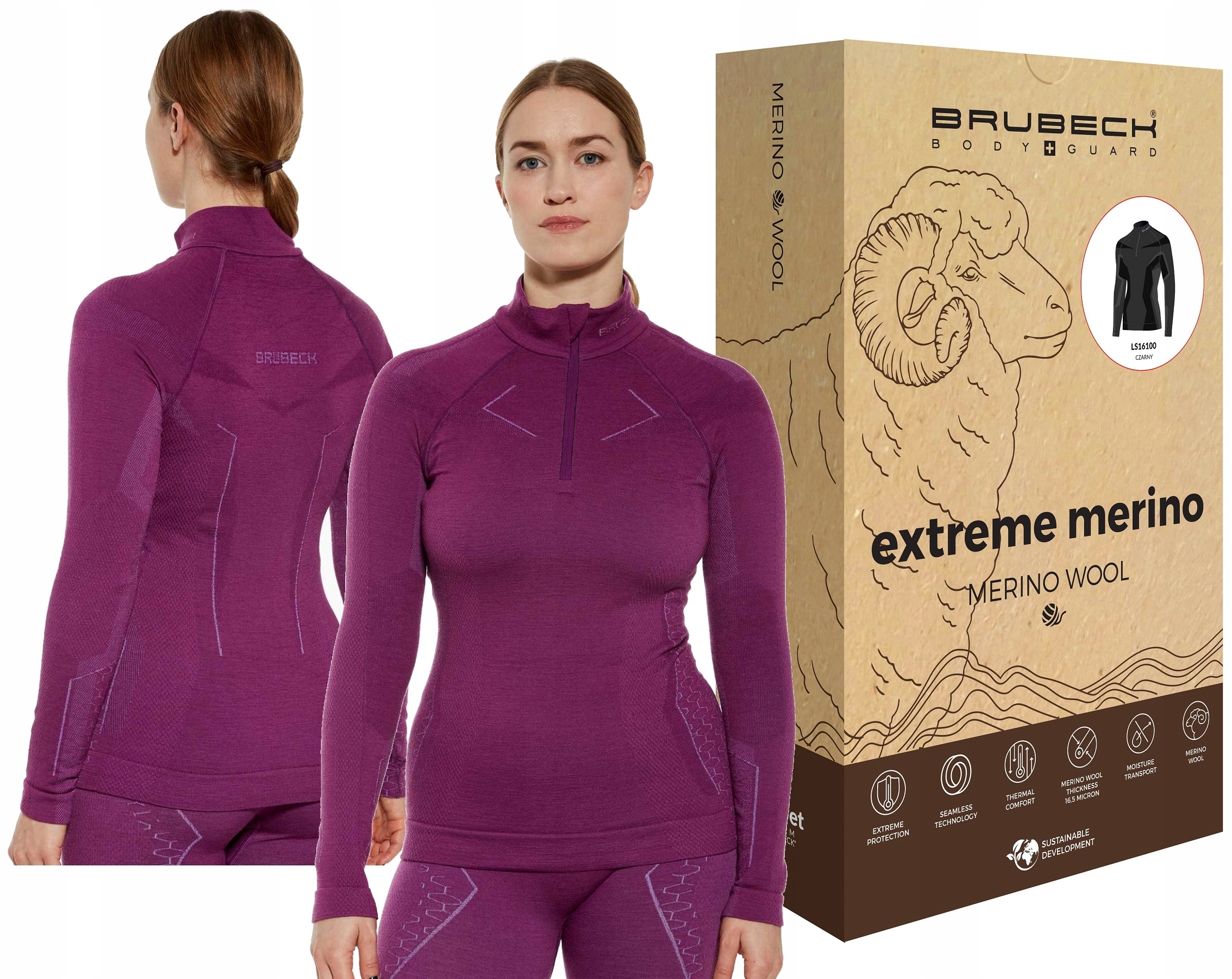 Koszulka Termoaktywna Brubeck Oddychająca Bluza Extreme Merino Wool-xl