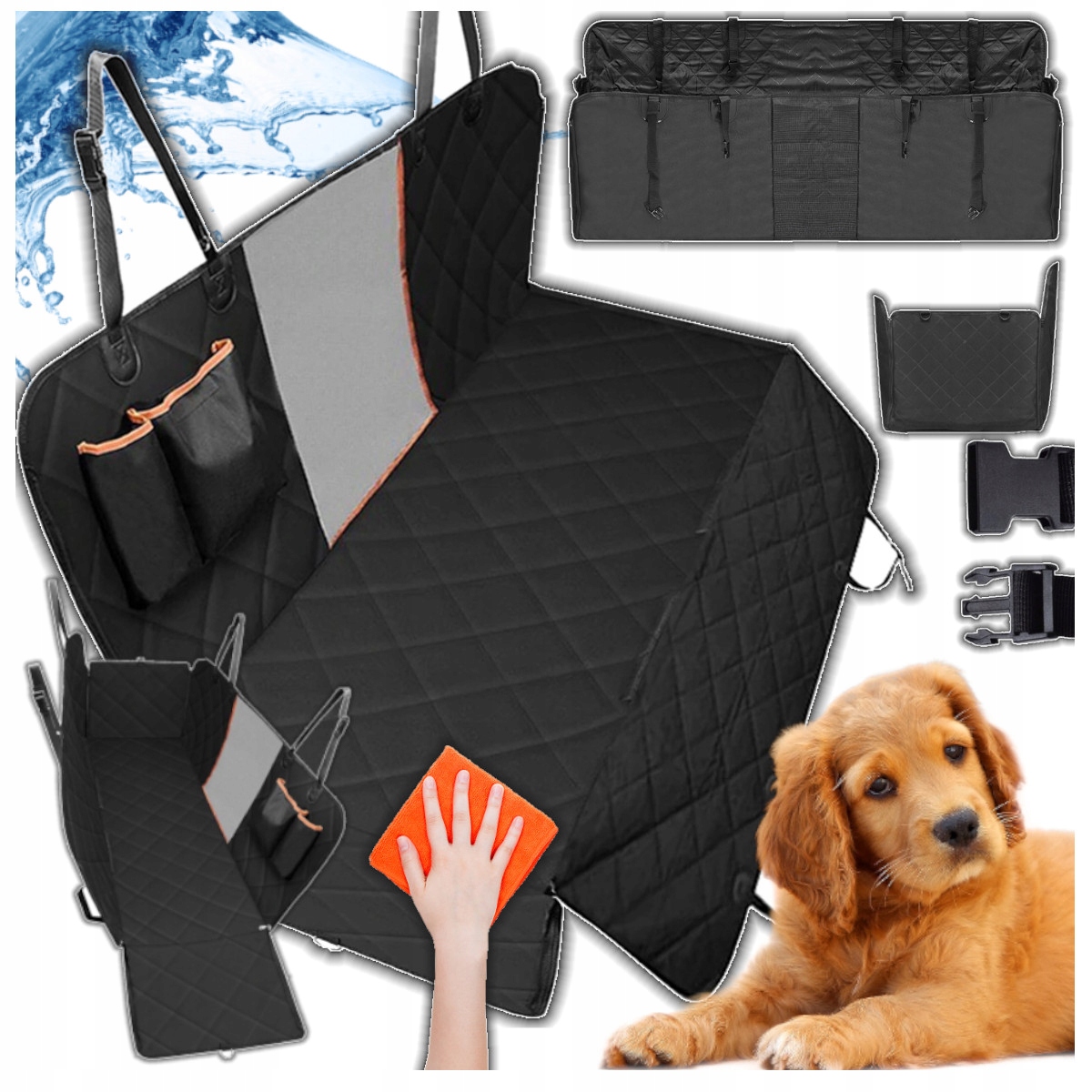 Levně Potah Mata Pro Psa Vodotěsný do auta na sedadlo Velký 138 x 128 cm