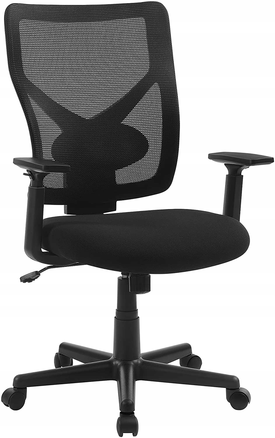 Ergonomické otočné kancelářské křeslo s naklápěcím mechanismem, černé