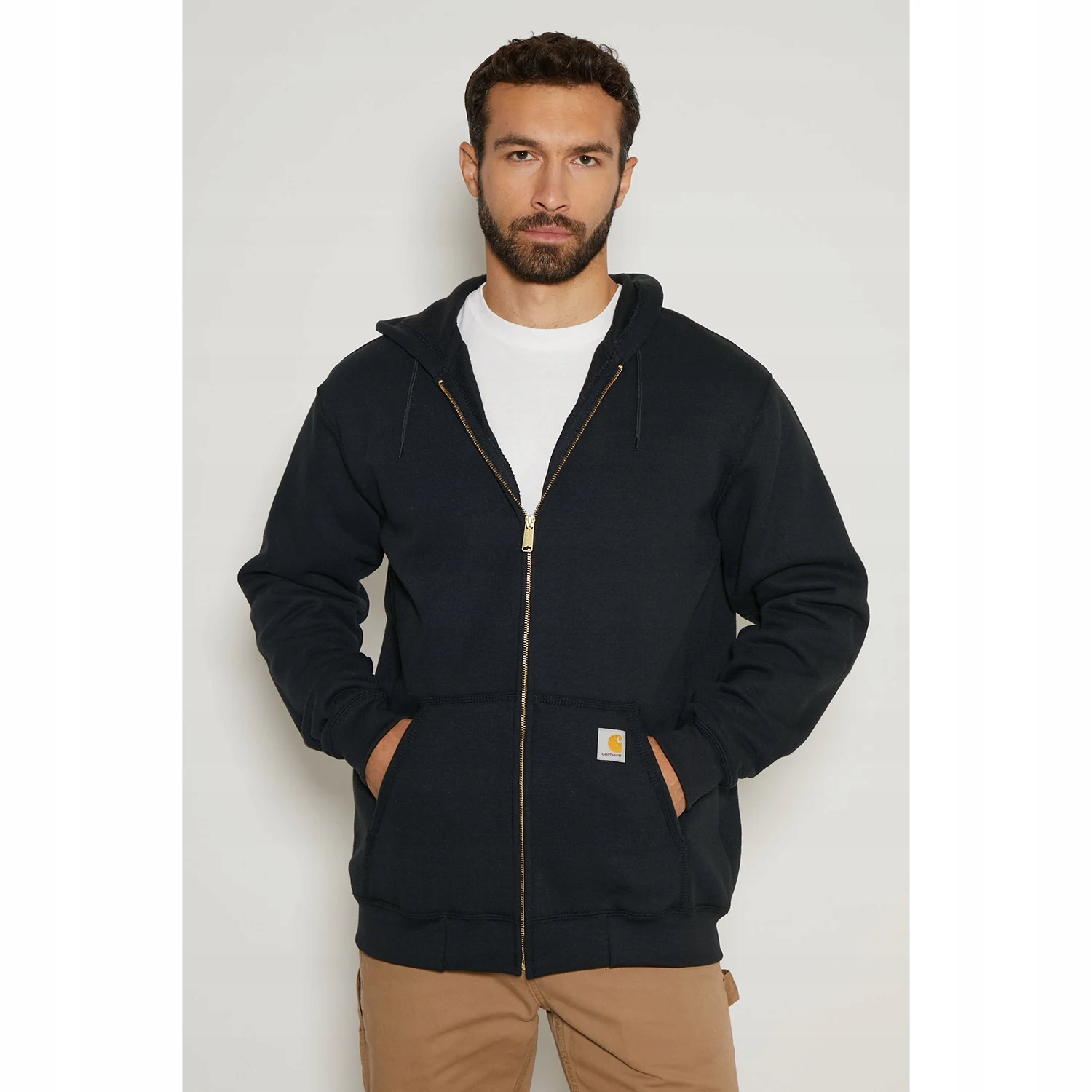 Carhartt Rozepínací mikina s kapucí Xs černá