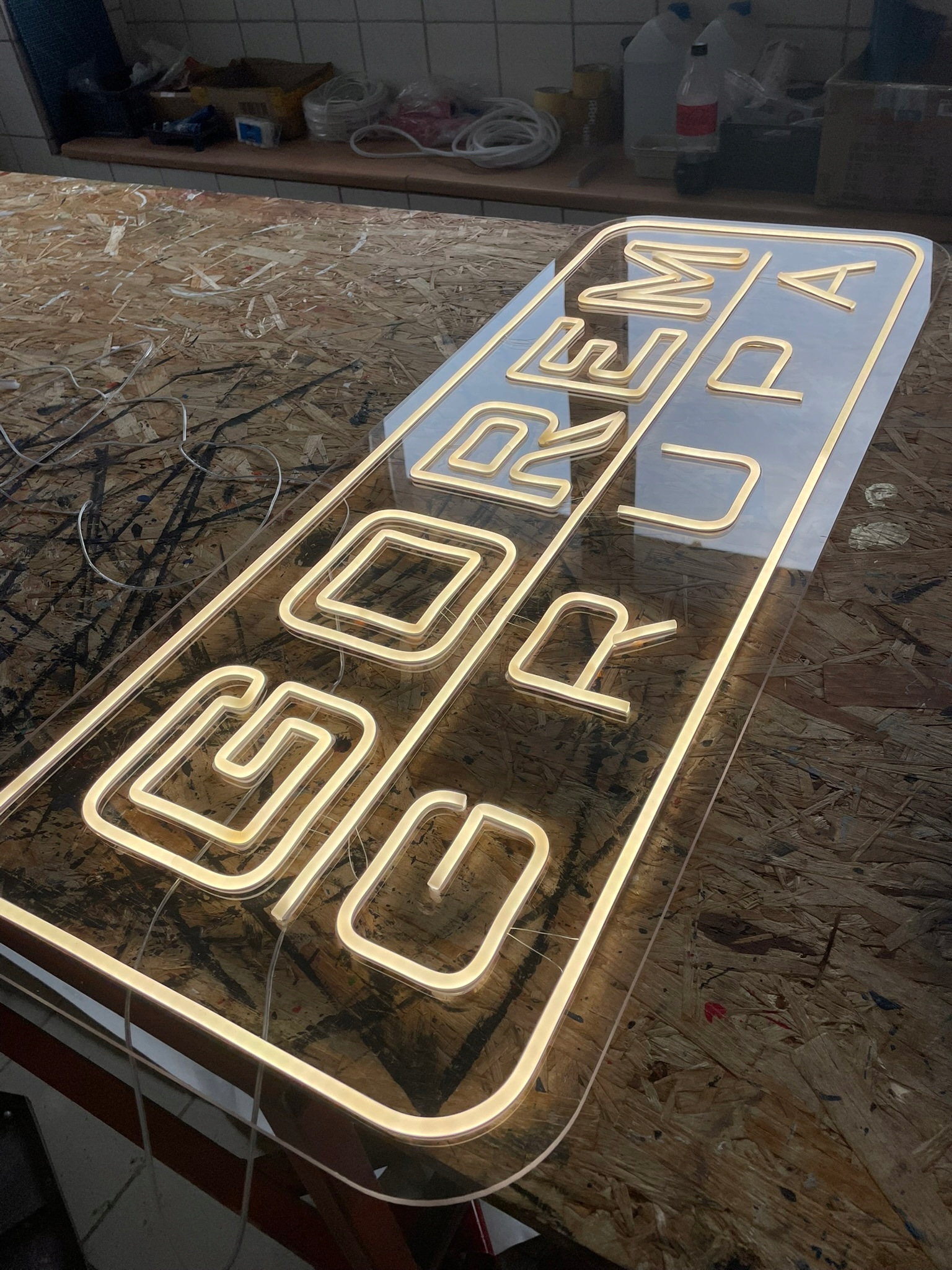 Personalizowany Neon LED - Twoje LOGO/NAPIS! Wysokość produktu 10 cm