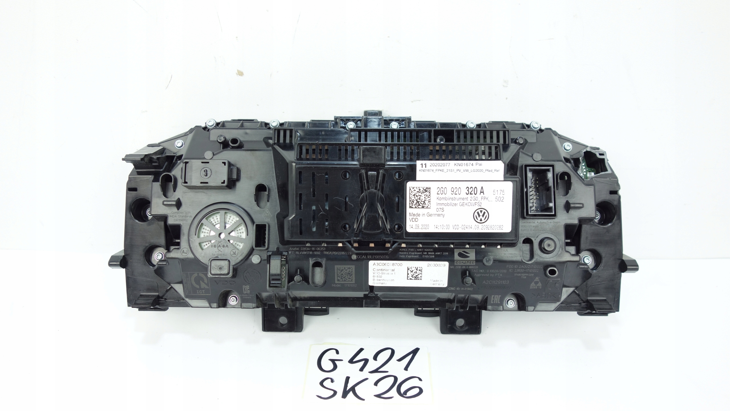 VW POLO VI TAIGO 2020- dials display VIRTUAL COCKPIT 0KM 2G0920320A