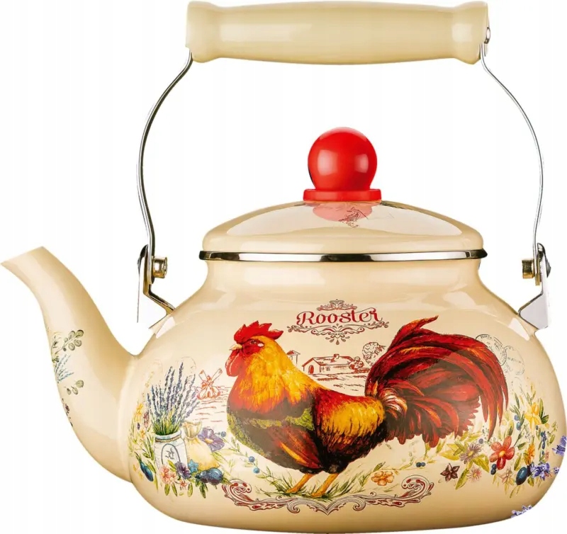 Czajnik emaliowany Brio Emalika z serii Rooster (Kogut)
