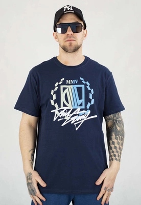 Tričko Diil Laur Gang tmavě modro-bílé