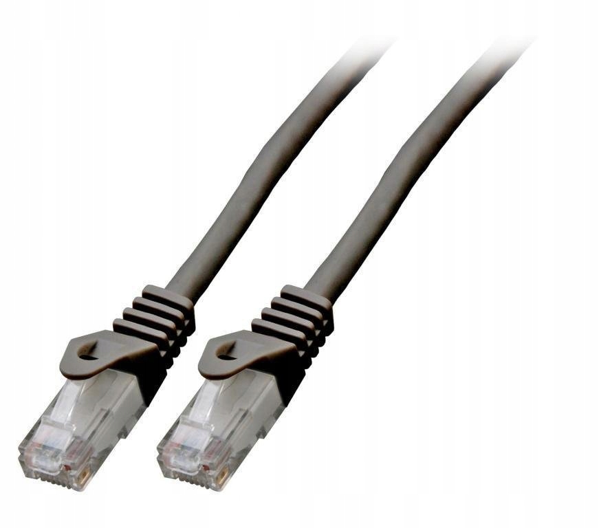 Kabel krosowy patchcord securityNET UTP kat.6 LSZH czarny /3m