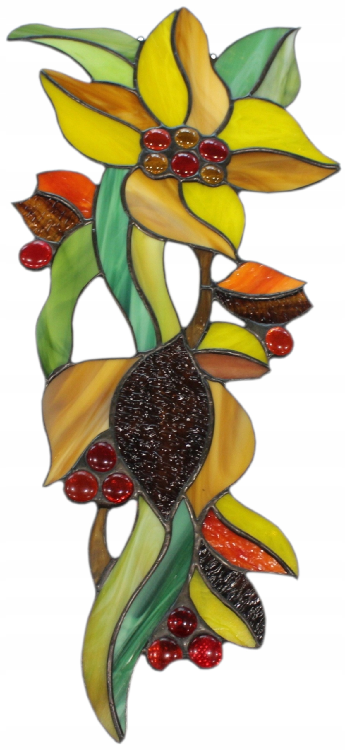 Rajski Kwiat Tiffany Witraż Żółty