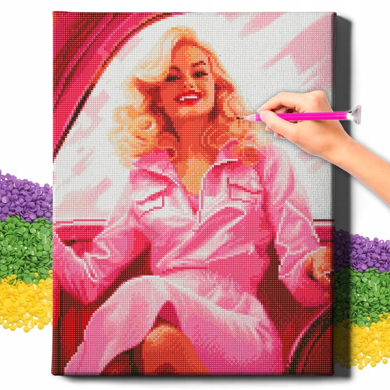 Diamond Painting 5D s Ramou Výšivka Diamantová Velká Kreativní Mozaika 40x50 cm