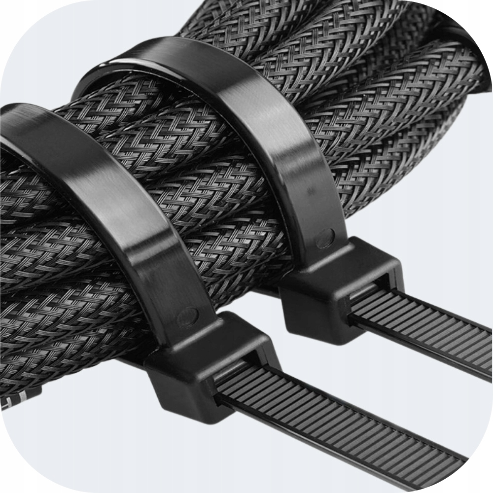 CZARNE TRYTKI OPASKI ZACISKOWE TRYTYTKI OPASKA PLASTIKOWA KABLOWA 2.5x100mm Długość 100 mm