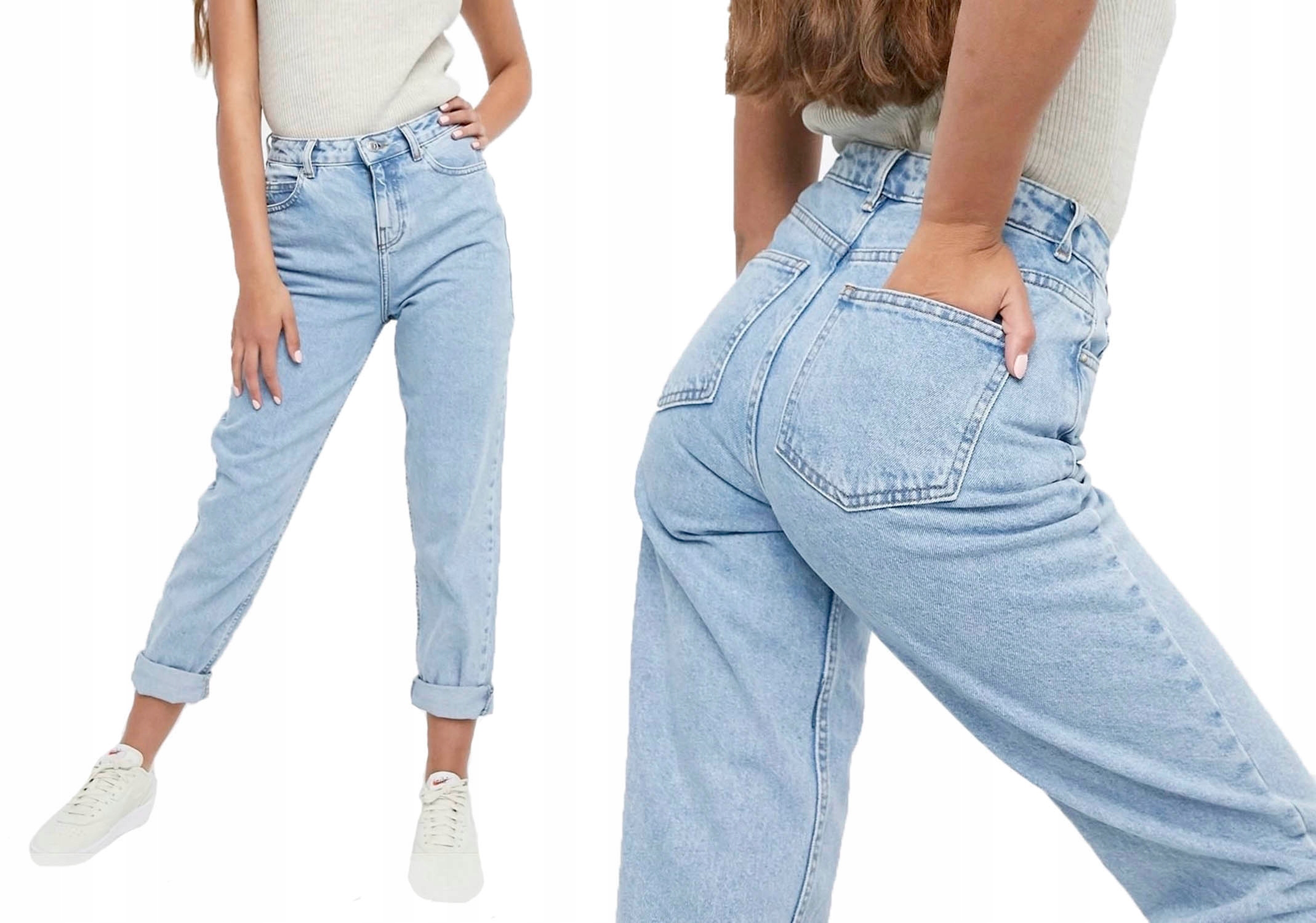 M.sara Mom Fit Džíny Dámské Volné Nohavice Velké Velikosti