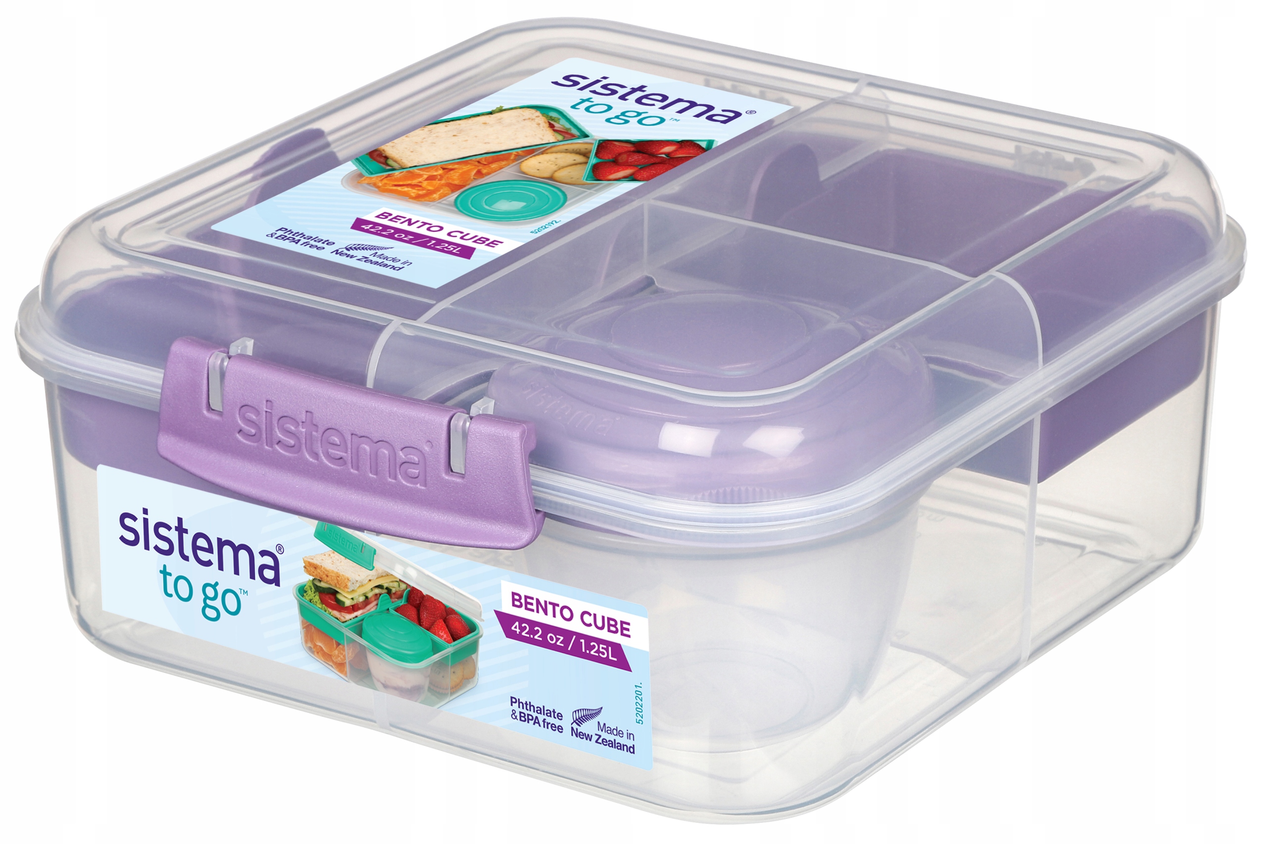 ŚNIADANIÓWKA SISTEMA LUNCHBOX POJEMNIK BOX BENTO 1250 ml Z PRZEGRÓDKAMI SOS