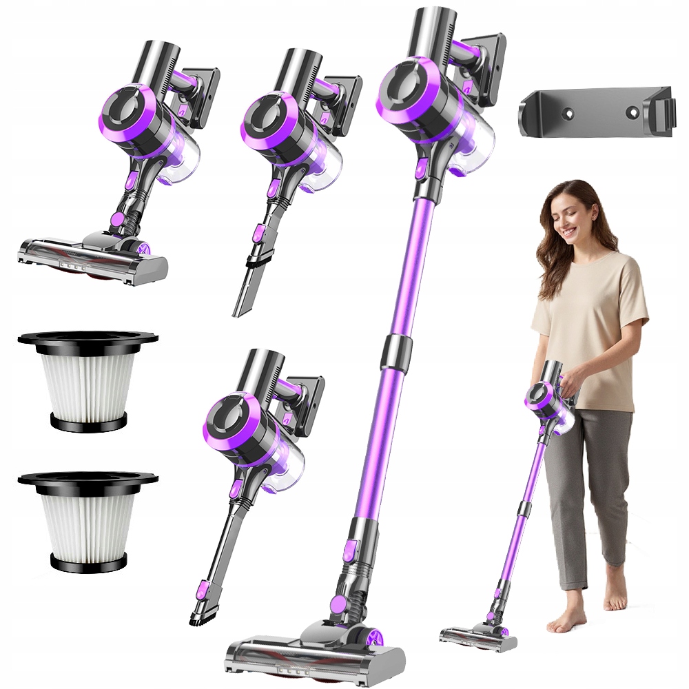 Vysavač Silný 400W 30KPA Led Obrazovka Hepa Filtr