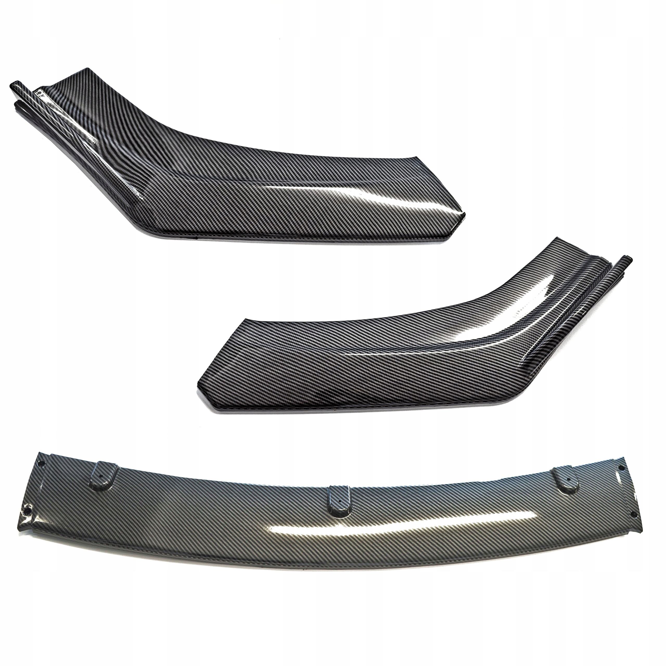 EPTUNING029 SPLITTER PRZEDNIEGO ZDERZAKA DO SAMOCHODU - CZARNY CARBON