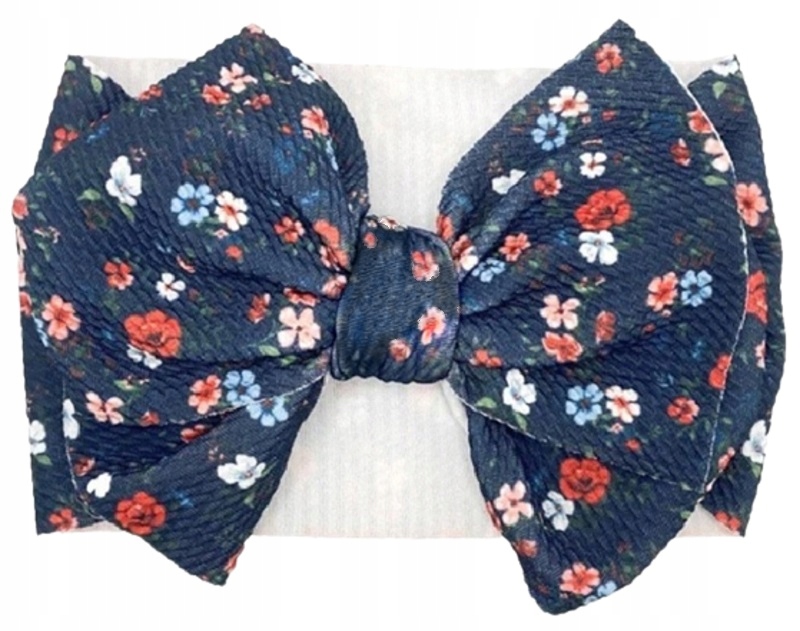 SZEROKA OPASKA DLA DZIEWCZYNKI 40-50CM KOKARDA