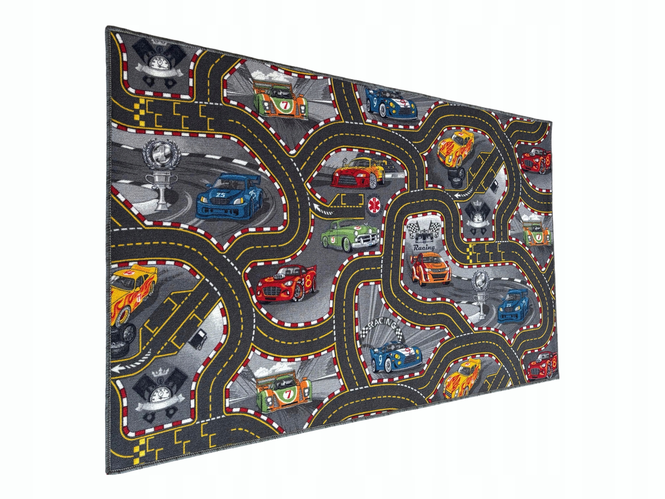 Dywan Disney Cars Ulice Miasto 250x330 Auta Szare