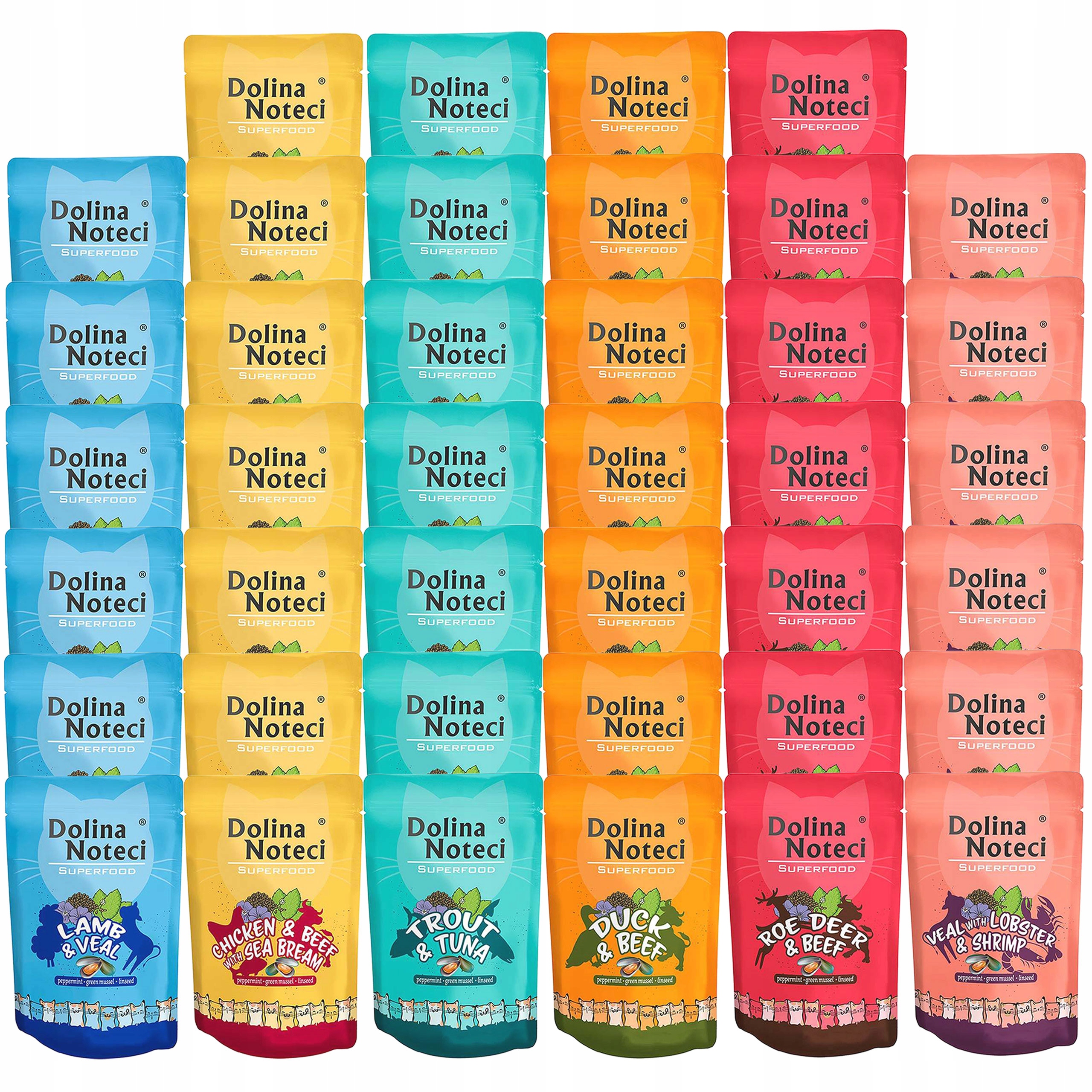 Dolina Noteci Superfood krmivo pro kočky mix chutí 40 x 85 g bez obilovin