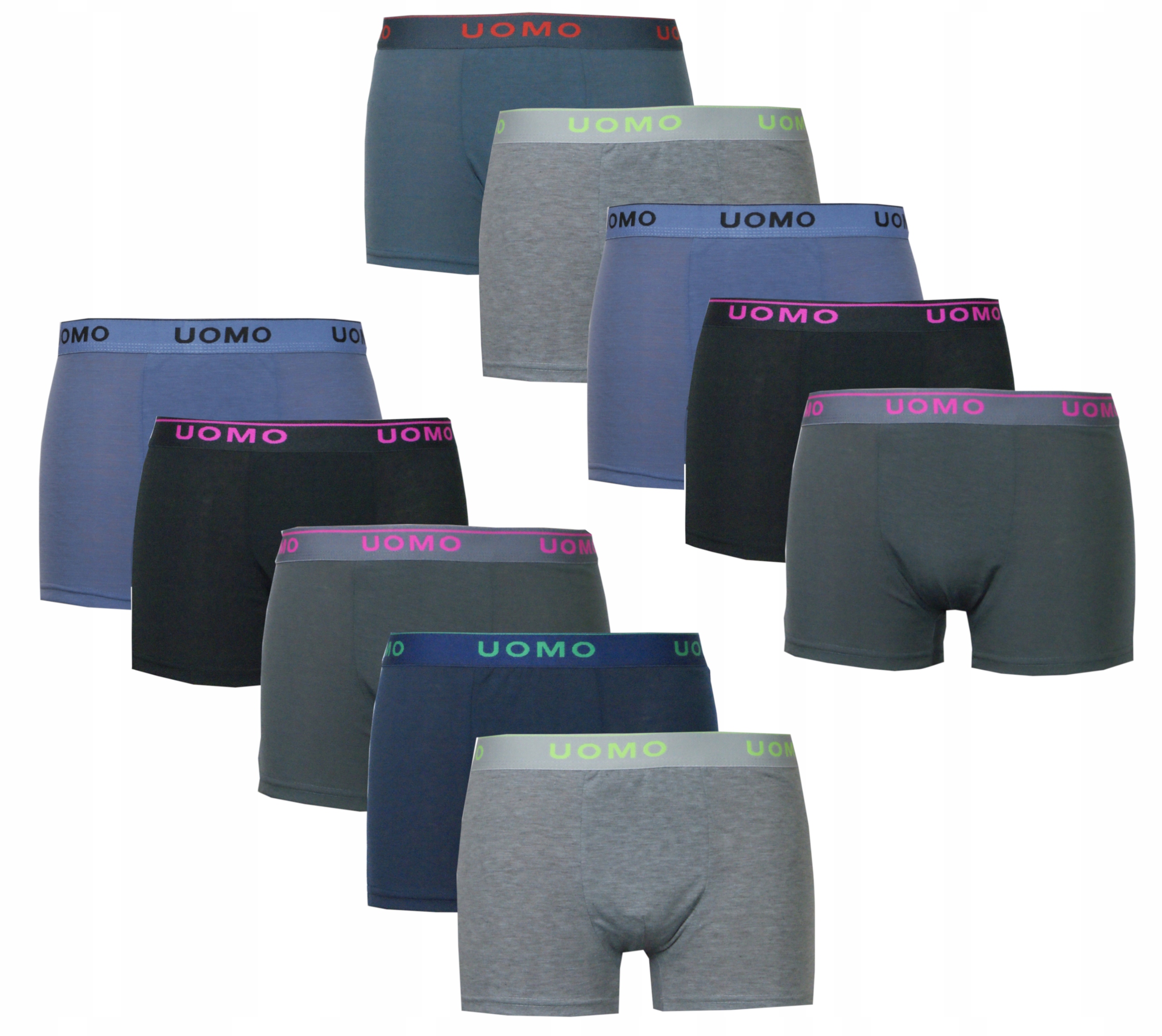 

10 x Bokserki męskie Uomo bawełna XL