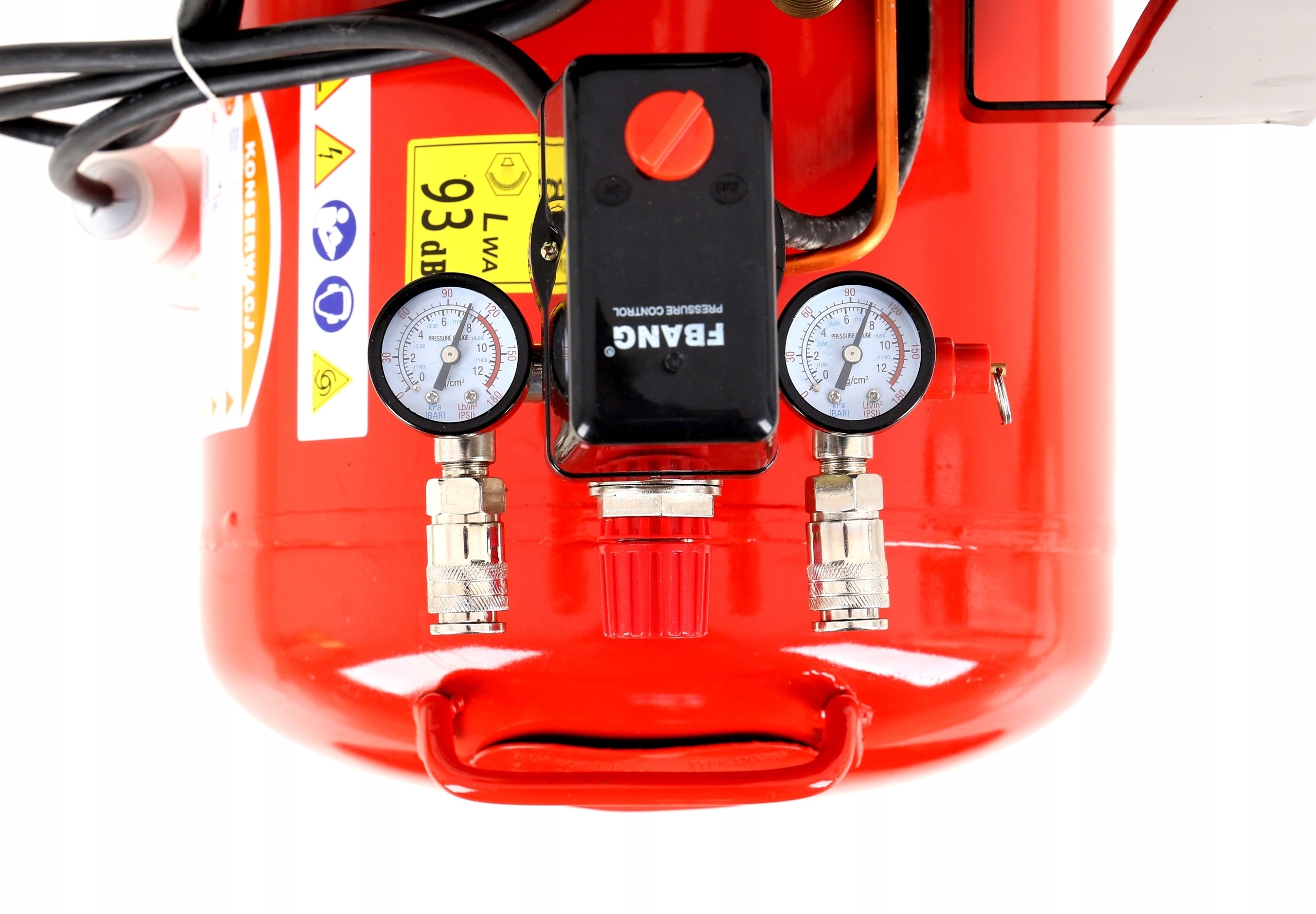 KOMPRESOR 100L 2 TŁOKI NAPĘD PASEK SPREŻARKA 400V Zasilanie sieciowe