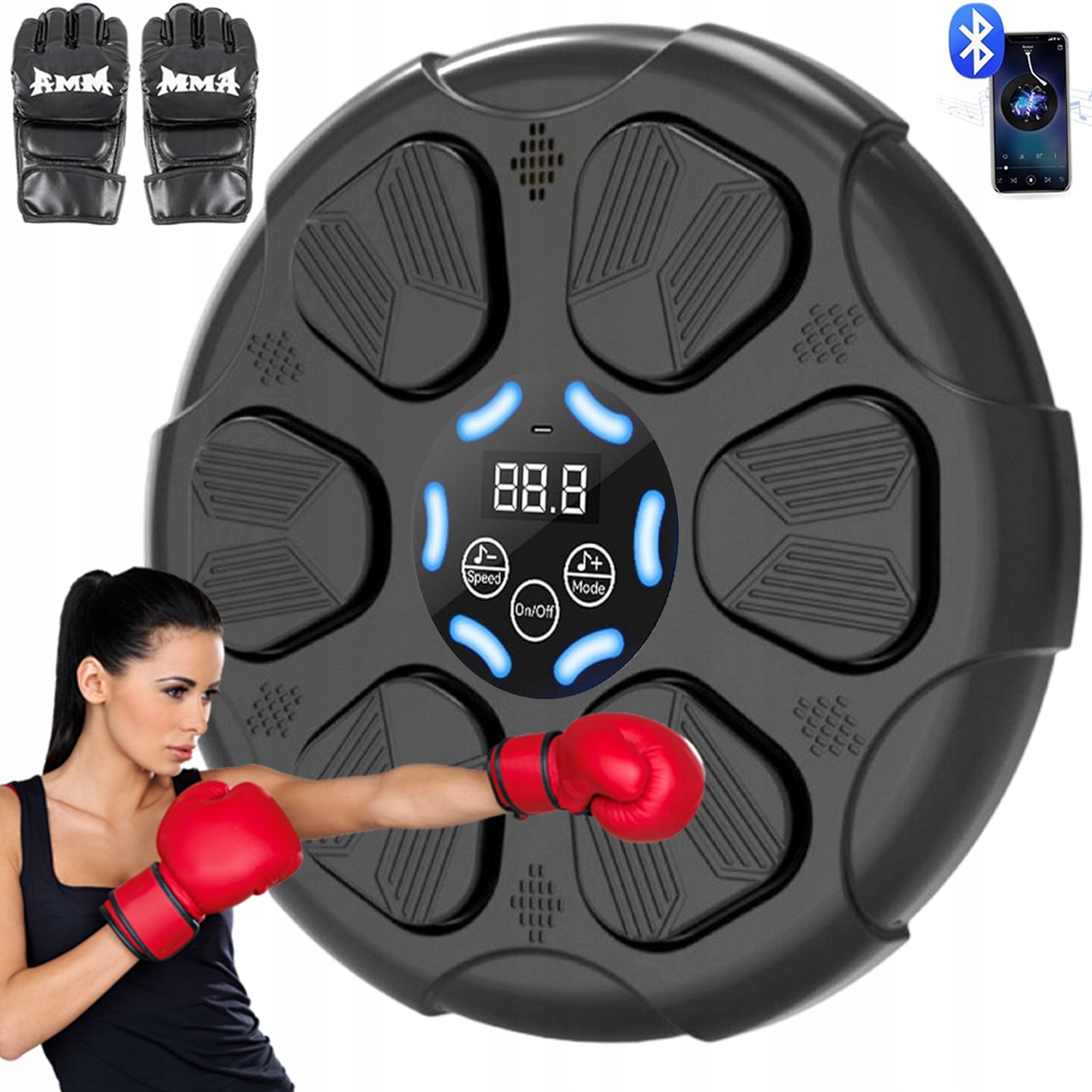 Elektroniczna Tablica Bokserska Ścienna Music Boxing Machine Bluetooth