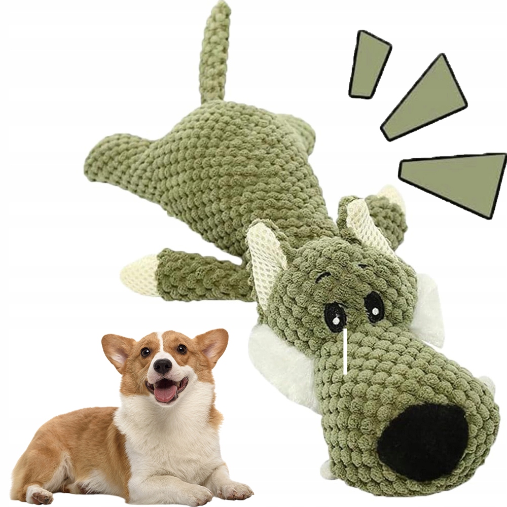 Levně Hračka Pro Psy Pevná Plyšový Vlk Přetahovadlo Antistresová INTERAKTIVNÍ36 CM