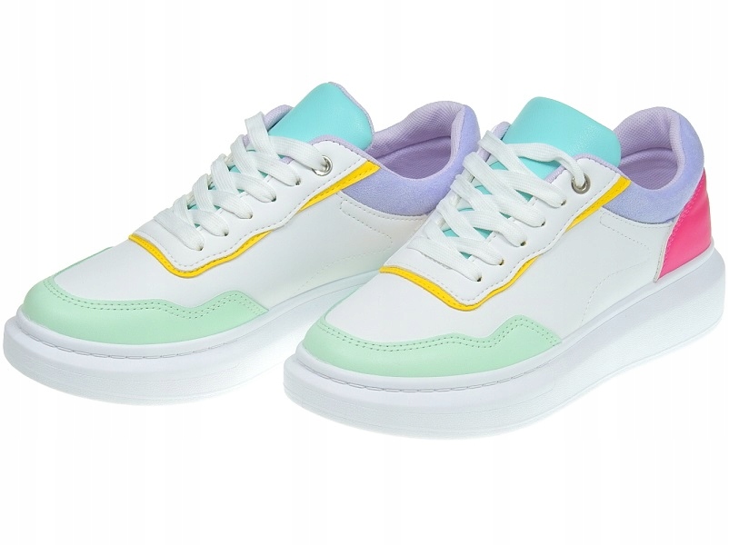 DAMSKIE BUTY SPORTOWE PLATFORMA PURPLE r.37 Kolor biały