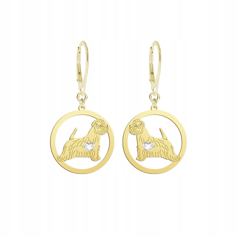 Náušnice Zlaté od West Highland White Terrier 925 Dárek Gravírování Bonus