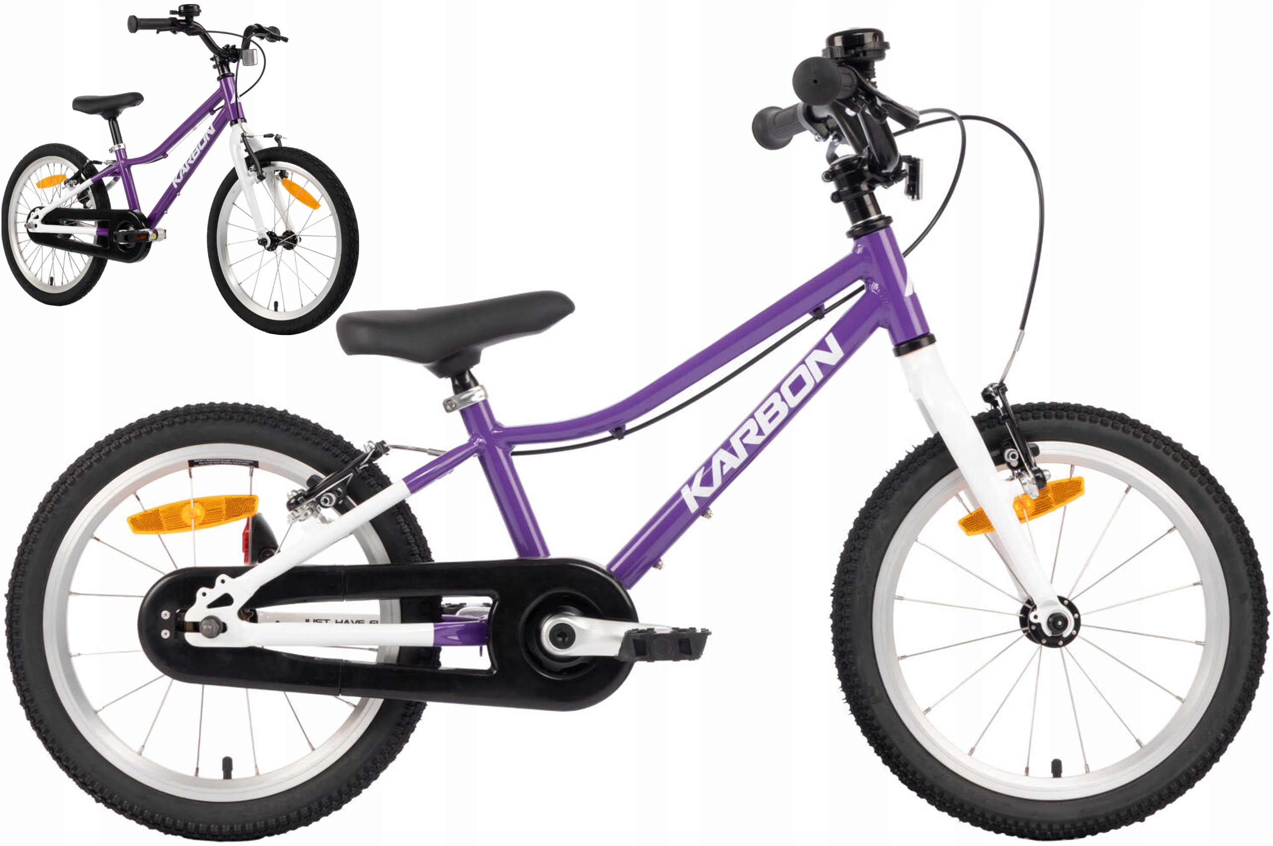 Rower dziecięcy 18" Karbon Superlight Automatic fioletowy R25 Lekki