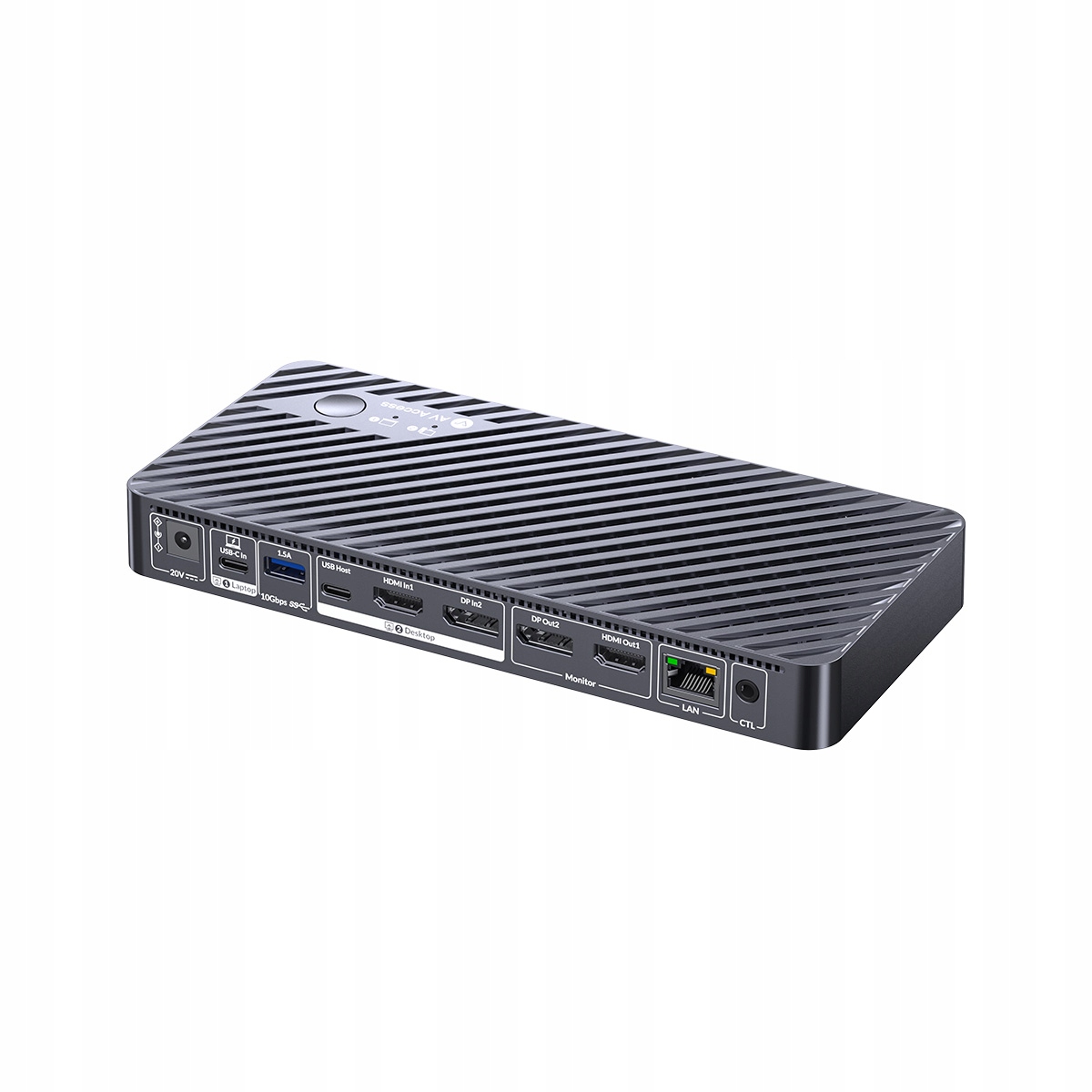 Przełącznik KVM iDock B10 2x komputery HDMI/DP 8K@60Hz