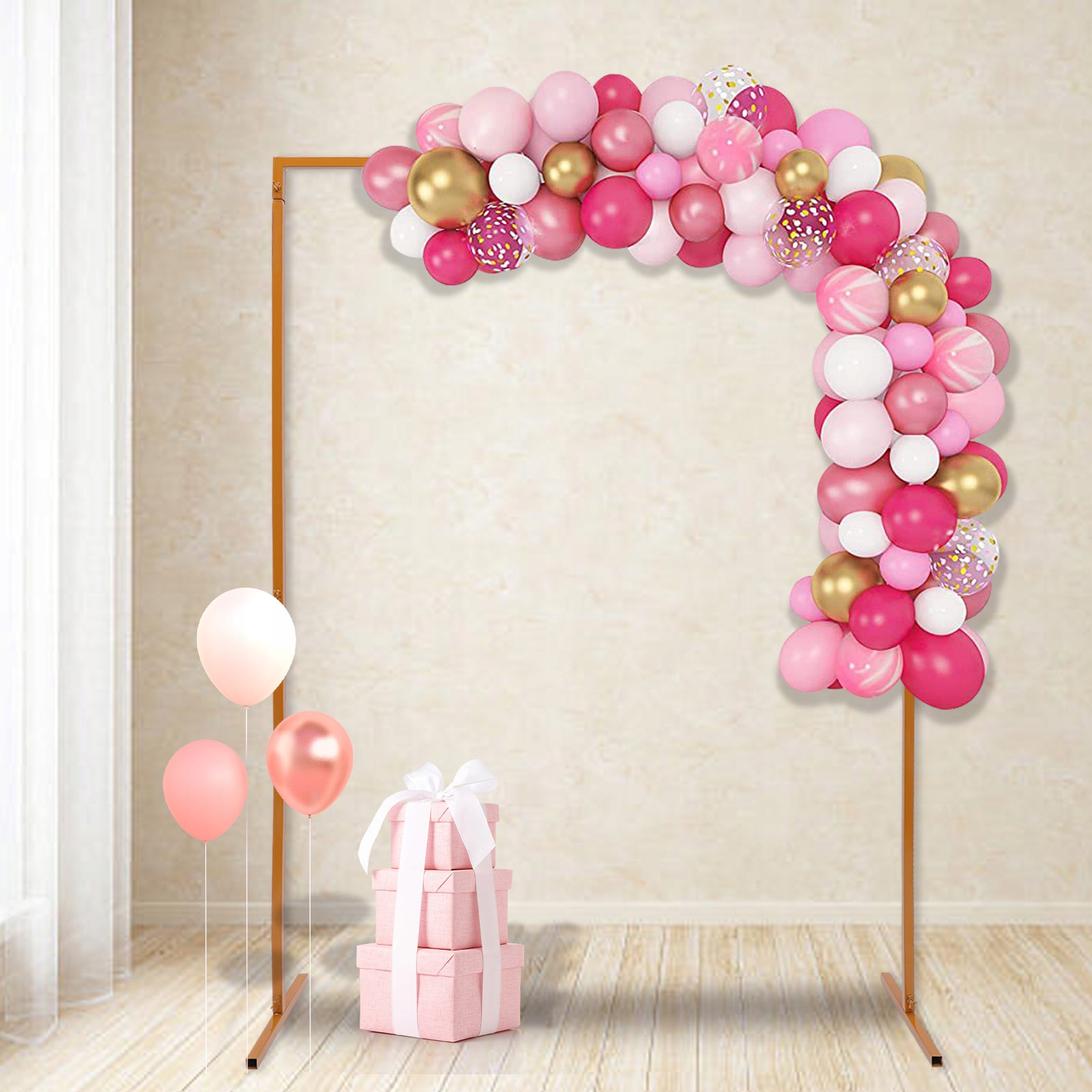 STELAŻ NA TŁO ŚLUBNE ŚCIANKA ŁUK ŚLUBNY 2*1.5M Waga produktu z opakowaniem jednostkowym 3.85 kg