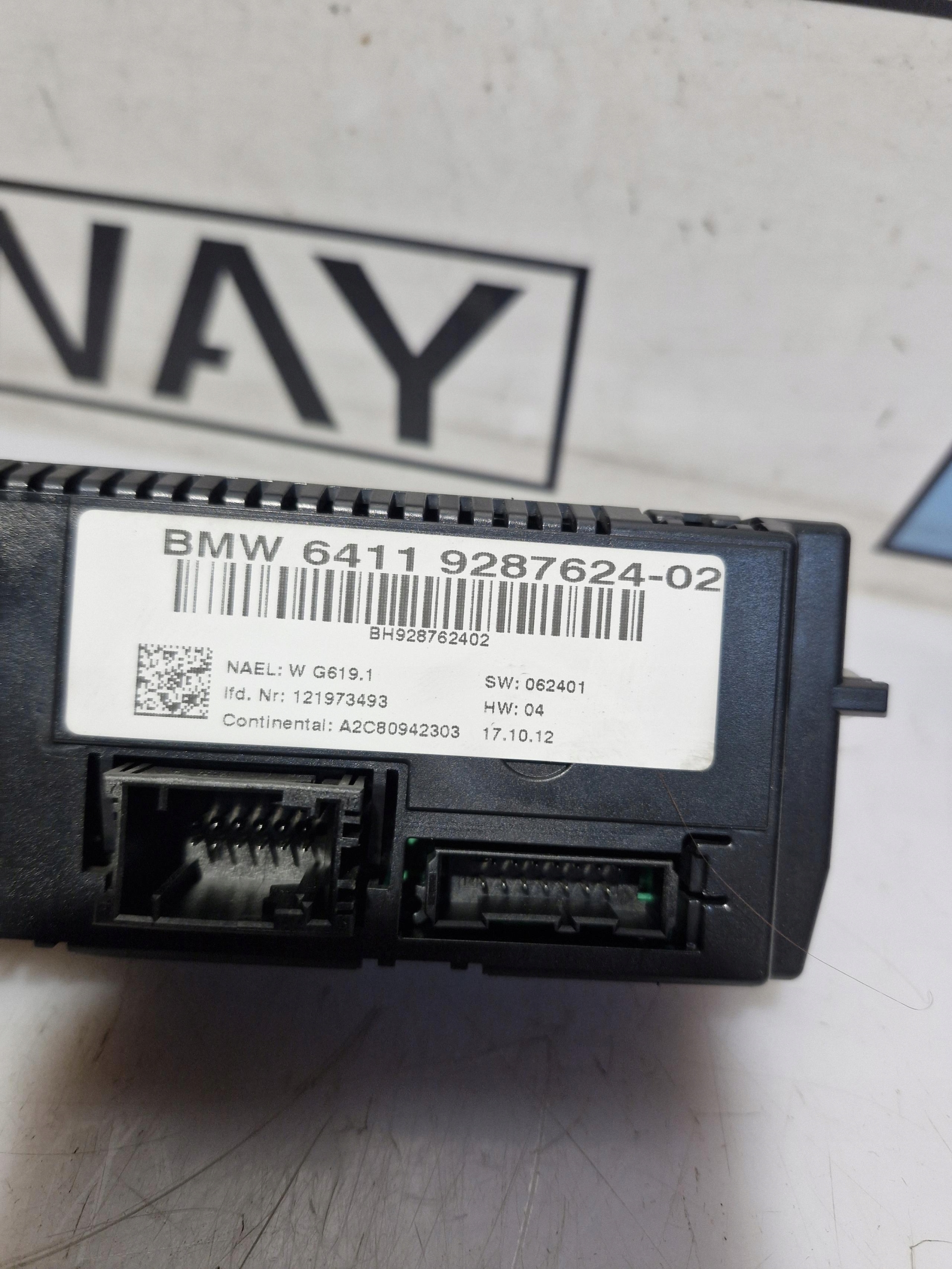 9287624 BMW E81 E90 E84 control panel air conditioning devices of the air conditioning