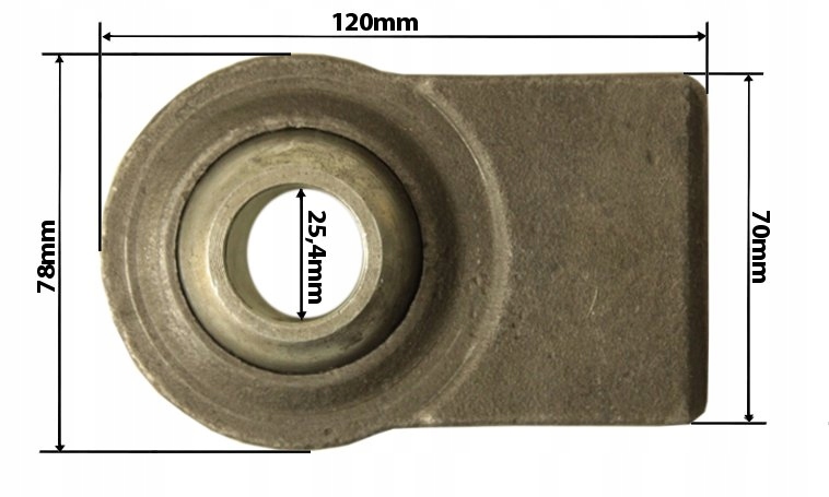 

Ucho końcówka ramienia podnośnika średnica 25,4mm