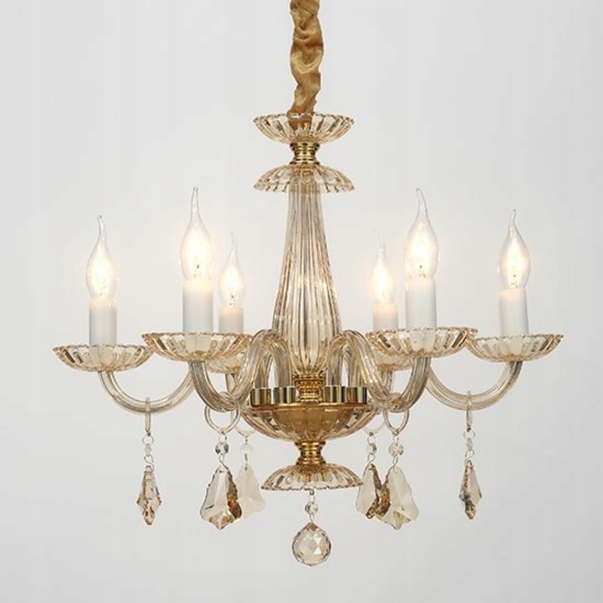 Aca Lighting Crystal závesné svietidlo BLK80386PCMG