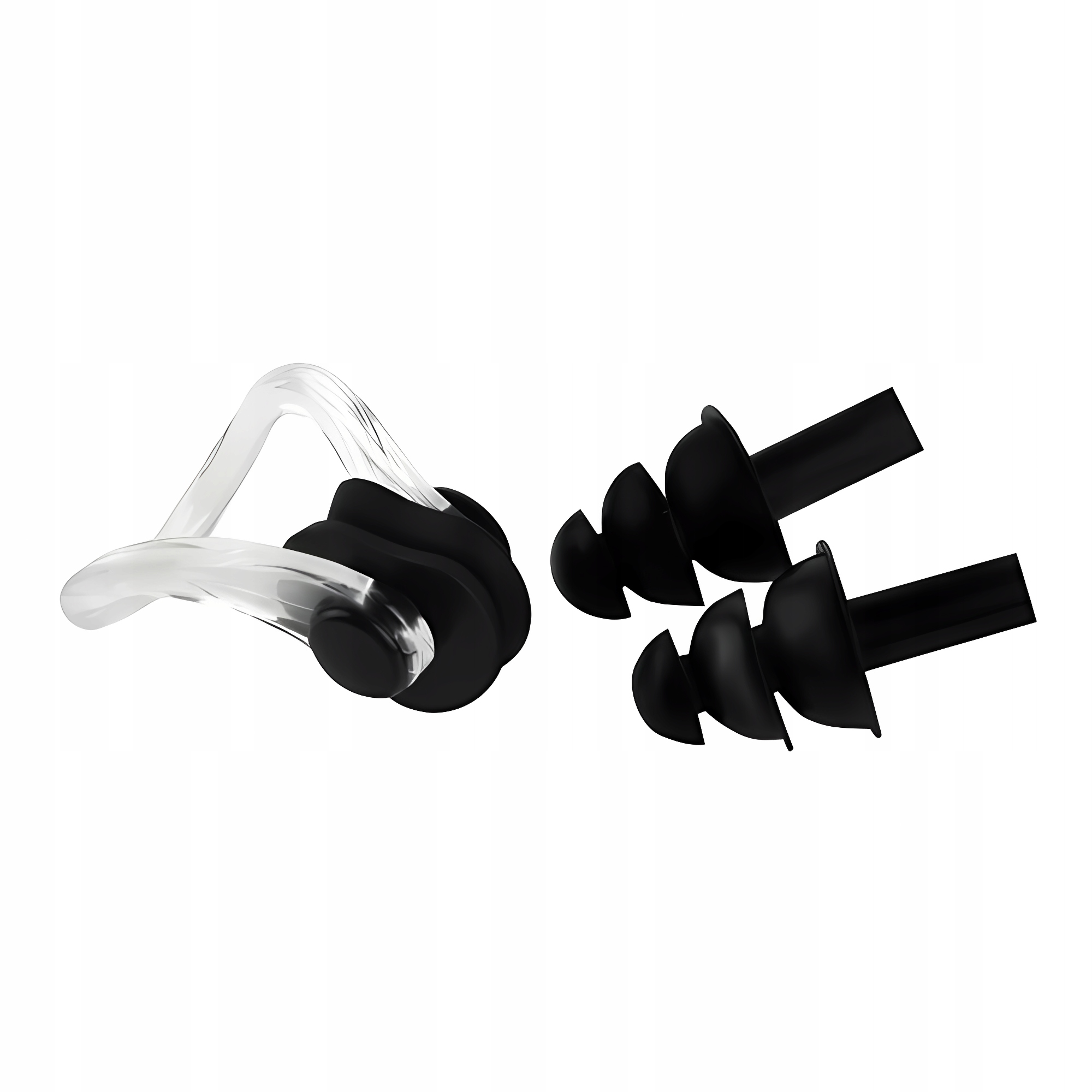 OKULARKI PŁYWACKIE Z ETUI DLA DOROSŁYCH GOGLE NA BASEN BASENOWE DO BASENU Kolor dominujący czarny