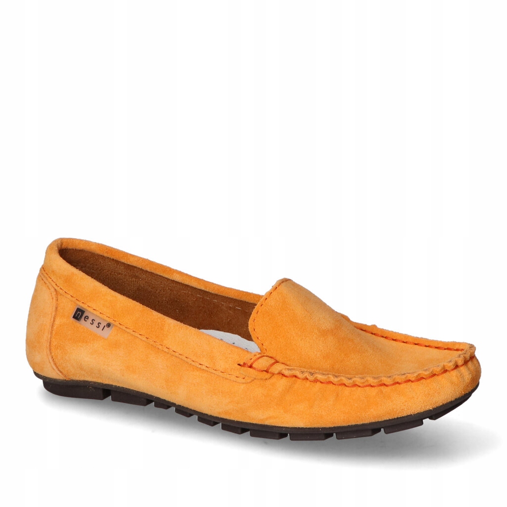 Mokasíny Nessi 17130/M Pomeranč 192 semiš 36