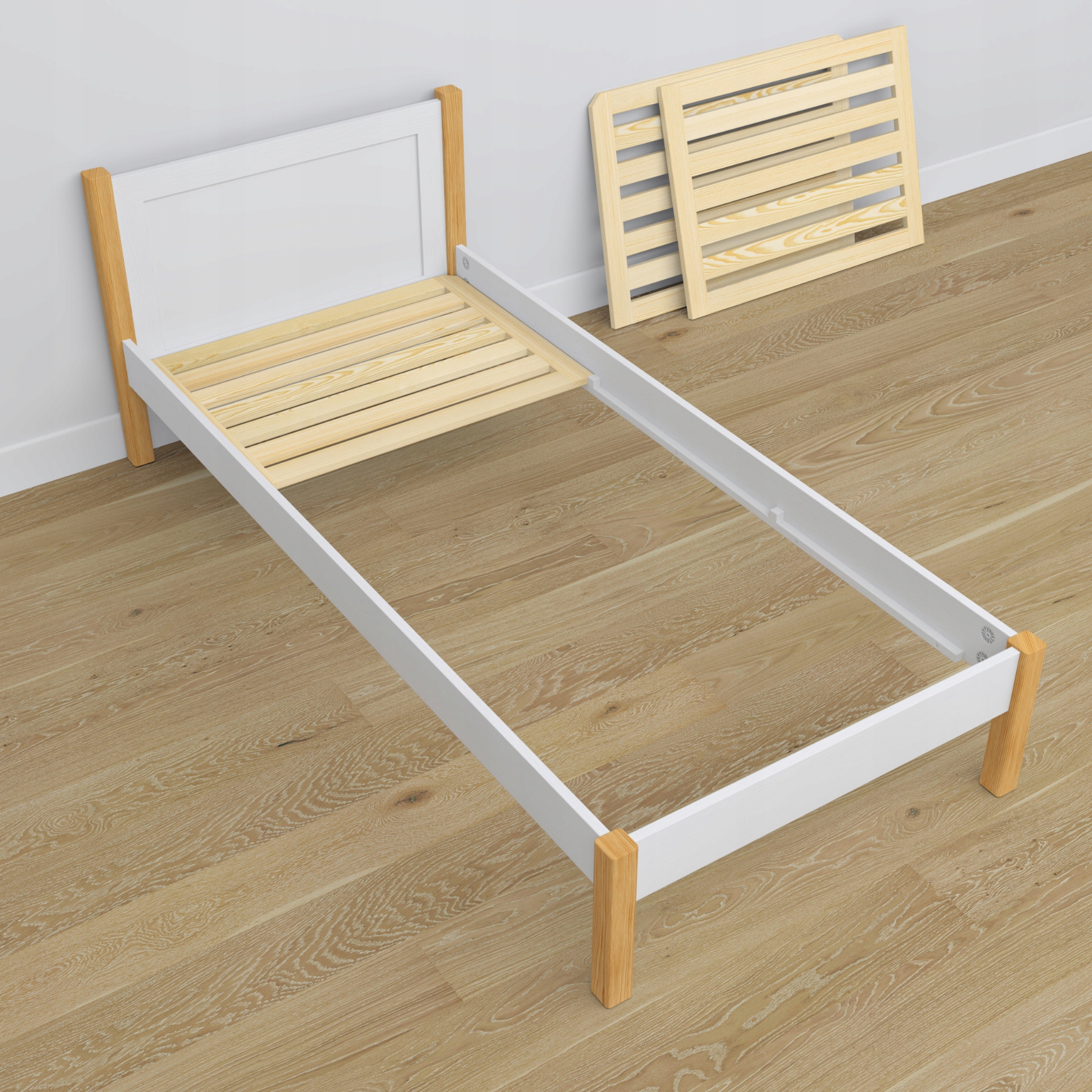 Łóżko pojedyncze z szufladą na materac N02 100x180 Kolor wielokolorowy