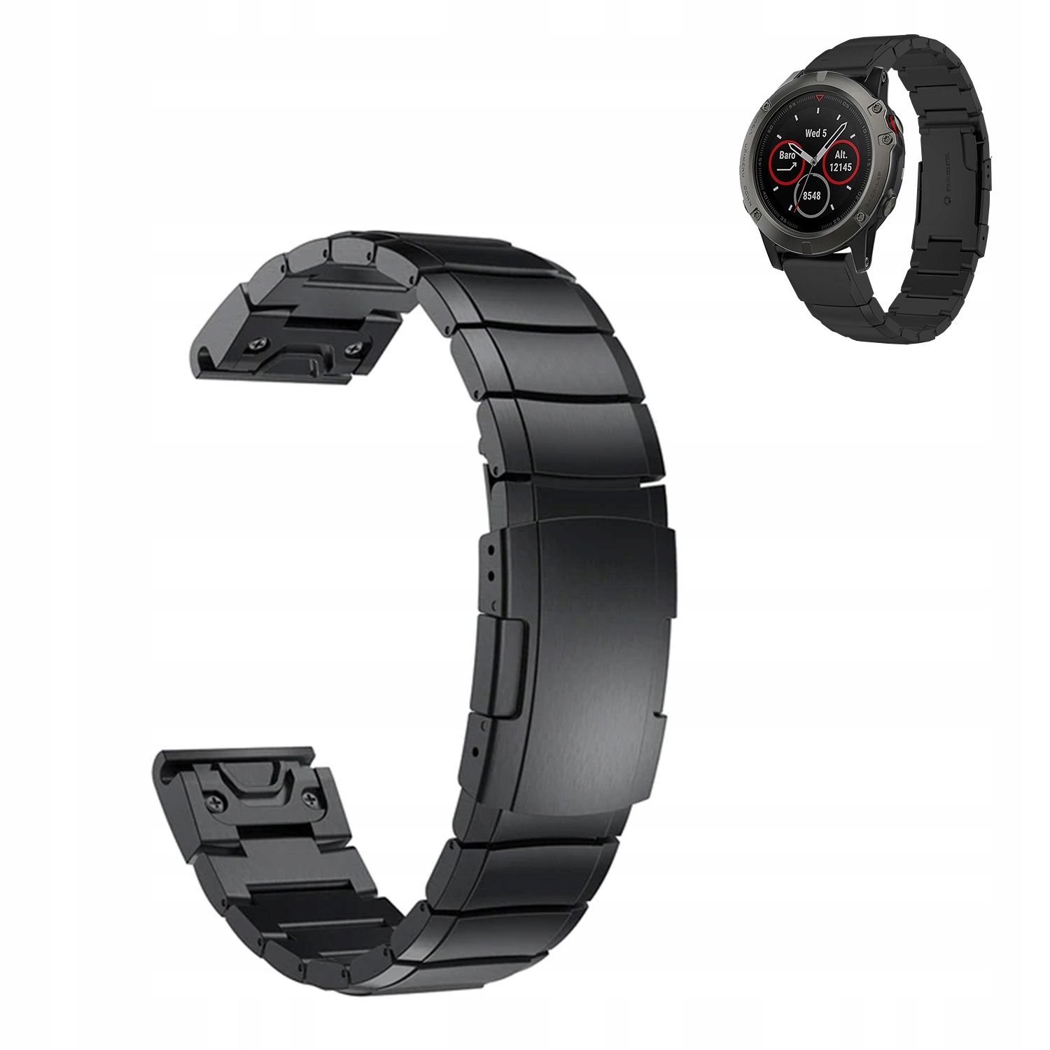 

Pasek Stainless stalowy bransoleta Garmin Fenix 5
