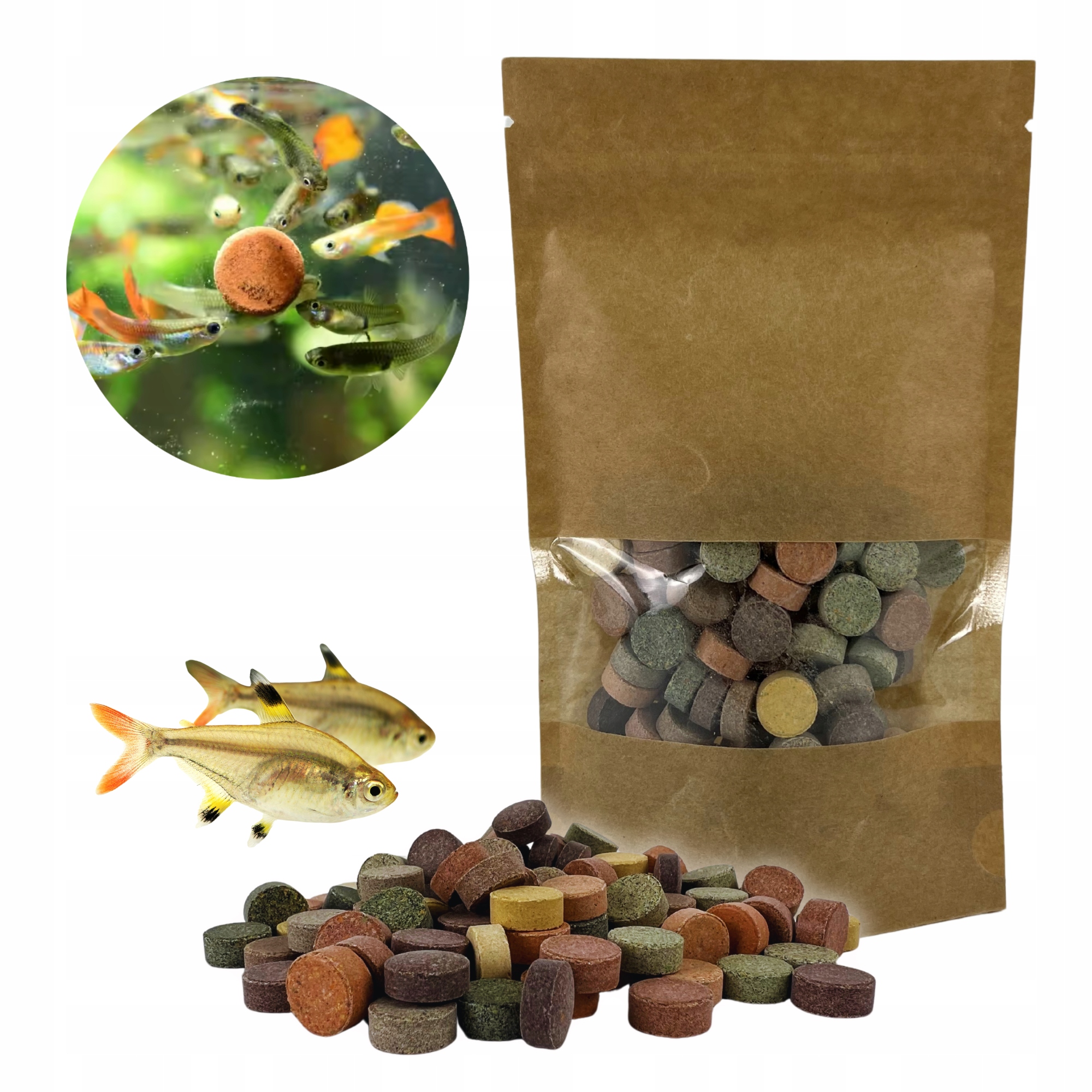 Levně Krmivo Do Akvária Lepicí Tablety Mix-tablet Velké Balení 1 Kg