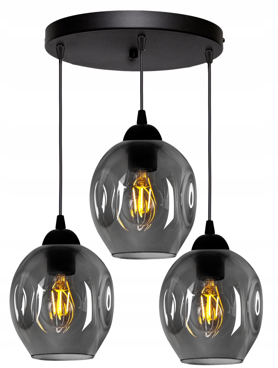 

Szklana Lampa Wisząca Sufitowa Żyrandol Kule Led