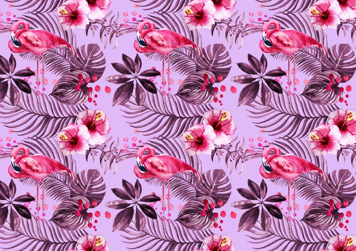 

Fototapeta Flizelinowa Flamingi Liście - 208x146
