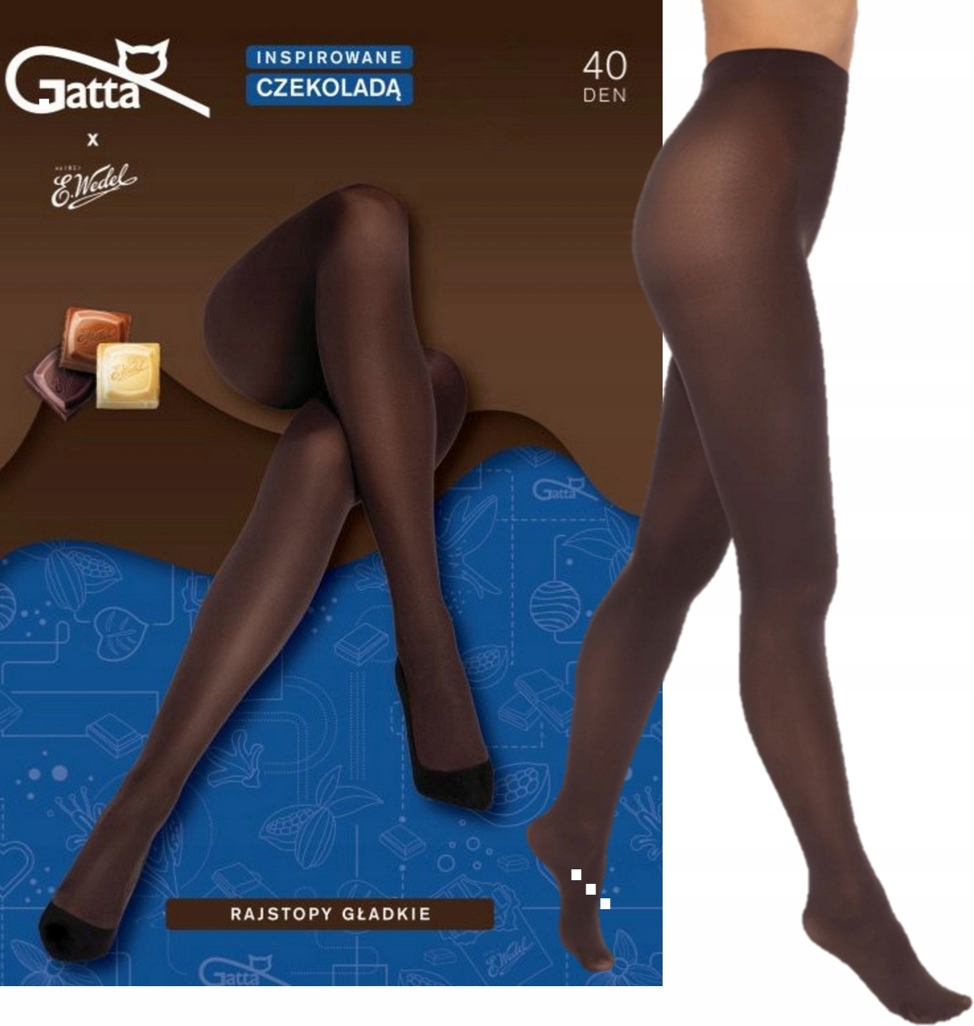 Punčocháče Gatta Wedel Microfibra 40 Den Dark Choco 5-XL